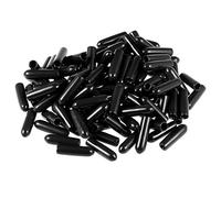 sourcing map 100pcs Protectores de rosca de tornillo de 25mm de ID Negro
