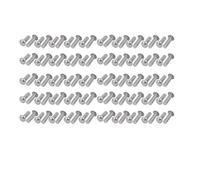 sourcing map 100Pcs Remache Sólido Tono Plateado M3 X 10mm Aluminio Mitad Cabeza Redonda Sujetador