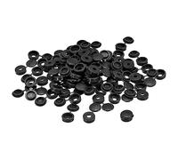sourcing map 100uds 3mm Bisagras Tornillo Cubierta Tapas Plástico Plegable Tornillo Presión Cubierta Arandela Abatible Tornillo Protección Cubierta para M1 M2 M3 Tornillos, Negro