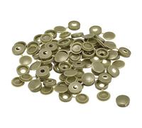 sourcing map 100uds 5mm Bisagras Tornillo Cubierta Tapas Plástico Plegable Tornillo Presión Cubierta Arandela Abatible Tornillo Protección Cubierta para M3 M4 M5 Tornillos, Verde