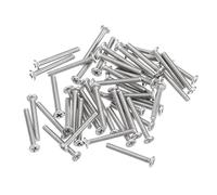 sourcing map 100uds Tornillos de Cabeza Redonda Plana M1, 6-0, 35x12mm