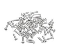 sourcing map 100uds Tornillos de Cabeza Redonda Plana M1, 6-0, 35x6mm