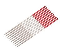 sourcing map 10Pcs 3mm x 140mm Lima de aguja redonda de diamante 150 grano