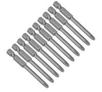 sourcing map 10pcs 4,5 mm PH2 Puntas destornillador con cabeza Phillips magnético S2 de alta aleación de acero 65mm 1/4" Vástago hexagonal