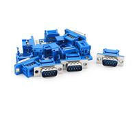 sourcing map 10pcs D-SUB DB9 Conector de crimpado tipo IDC macho de 9 pines para cable plano