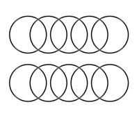 sourcing map 10pcs Juntas Tóricas de Goma Nitrilo, 58mm OD 54mm ID 2mm Ancho, Arandelas de grifo Espaciadoras de Goma Caucho Métrico Sellado Junta Empaquetadura