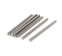 sourcing map 10pcs M6 x 100mm Completa de Acero Inoxidable Barra Roscada | Macho Varilla Sujetador de Espárrago Perno, 304