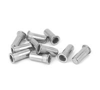 sourcing map 10pcs M6x23mm 304 de acero inoxidable recta cerrada | en su extremo estriado de remache de tuerca