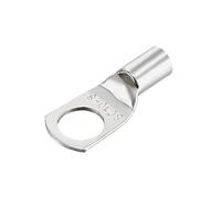 sourcing map 10pcs SC10-8 Terminales de Crimpado No Aislado de Cobre tipo U 10mm2 Cable conector tono Plata