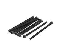 sourcing map 10Pcs Tornillos de cabeza cilíndrica con hexágono interior negro M5x100mm Métrico 12,9 acero de aleación