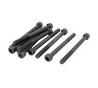 sourcing map 10pcs Tornillos de cabeza cilíndrica negro M5 x 60mm 12, 9