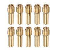 sourcing map 10uds 2,4mm Latón Taladro Mandriles Mini Eléctrico Amoladora Rápido Cambio Taladro Portataladros taladros Juegos para Giratorias Herramientas, 4,3mm Vástago Diámetro