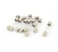 sourcing map 10Uds 250V 15A Veloz Rápido Soplado Vidrio Fusibles Tubos 6mm x 30mm