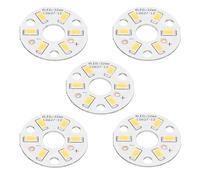 sourcing map 10uds COB LED Luz Chip Cuenta 3W 120lm Natural Blanco | 4000-4500K 32mm 9-11VDC, Energía Ahorro Bombilla, para Foco Proyector Reemplazo