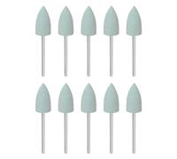 sourcing map 10uds Goma Pulido Barrena Silicona Pulido Ruedas 800 Grano 10mm Diámetro Montado Esmerilado Cabeza de Cono para Eléctrica Amoladora Giratoria Herramienta, Cono Forma