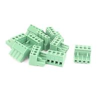 sourcing map 10uds KF2EDG 5,08mm Bloques de Terminal Enchufable de 4 Pines del Conector