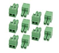 sourcing map 10uds LC1 AC300V 8A 2P Bloque Borne Terminal de Conector de Cable de Paso de 3,81mm para Montaje en PCB