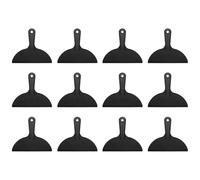 sourcing map 12 espátulas de masilla de plástico flexibles de 7.87 pulgadas, herramienta de limpieza desechable para esparcir pintura, reparación de parches, color negro