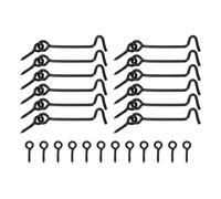 sourcing map 12 ganchos giratorios para cabina, cerrojos de puerta y ventana de 3 pulgadas, gancho de hierro con tornillos de montaje para armario de ventana de madera, color negro
