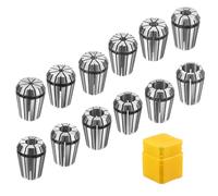 sourcing map 12 pinzas de resorte ER25 de 1/5.1 cm - 17/81.3 cm 65Mn Spring Steel Precision Router Collets for CNC Grabado Fresado Torno Herramienta