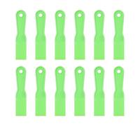 sourcing map 12 raspadores de masilla de plástico flexible de 1.5 pulgadas, herramienta de limpieza desechable para esparcir pintura, reparación de parches, color verde