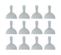 sourcing map 12 raspadores de masilla de plástico flexibles de 6.1 pulgadas, herramienta de limpieza desechable para esparcir pintura, reparación de parches, color gris