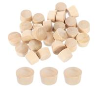 sourcing map 120 tapones de botón de madera, 12 mm, cabeza plana, tapón de tornillo de madera dura, tapones de madera para muebles, carpintería, decoración de manualidades (13,5 mm x 12 mm)