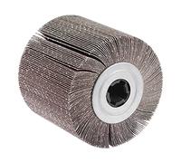 sourcing map 120mmx100mm Aleta Rueda Abrasivo Tela Alambre Estirado Pulido Lijado Rueda 180 Granos para Inoxidable Acero Metal Madera