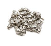 sourcing map 12Pcs M6x1 Boquillas Engrasadoras Engrasador Boquilla de Grasa para Vehículo 45 Grados Metal Chapado en Níquel
