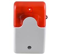 sourcing map - 12VDC 300Ma 110dB Altavoz con Luz Flash Sirena de Alarma, Rojo Blanco