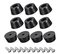 sourcing map 15mm Ancho X 8mm Alto Redondo Goma Parachoques Pies, Inoxidable Acero Tornillos Y Arandela para Muebles, Electrónica, Antideslizante 36Uds