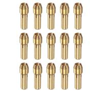 sourcing map 15uds 3,2mm Latón Taladro Mandriles Mini Eléctrico Amoladora Rápido Cambio Taladro Portataladros taladros Juegos para Giratorias Herramientas, 4,3mm Vástago Diámetro