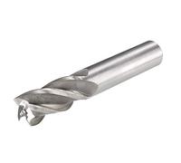 sourcing map 16mm Tallo 17mm Corte Dia 4 Flautas Espiral HSS Taladro de Metal de extremo Cortador