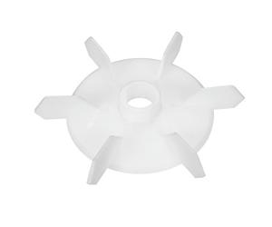 sourcing map 1Pcs 140 * 16mm D Reemplazo del eje Plástico blanco 6 Impulsor Paleta del ventilador del motor