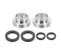 sourcing map 2 adaptadores aireadores de grifo, M30 macho a M22 macho con arandela, 14 mm de longitud