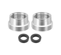 sourcing map 2 adaptadores de aireador de grifo, M16 hembra a M22 macho con arandela, 12 mm de longitud