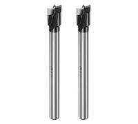 sourcing map 2 brocas Forstner de 12 mm K30/C1, punta de carburo de tungsteno, vástago redondo, cortador de abridor de brocas Forstner para perforación de agujeros de bisagra, carpintería