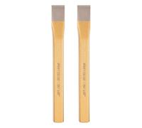 sourcing map 2 cinceles fríos de 14 mm de ancho y 150 mm de largo, acero de aleación de alta dureza, tratado térmicamente, cincel plano para cortar remaches, hierro, acero, bronce, varillas de cobre