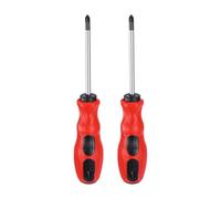 sourcing map 2 destornilladores Phillips PH1 de 75 mm de longitud 45#, destornilladores magnéticos de acero cruzado de grado industrial, herramienta de electricista con mango redondo antideslizante