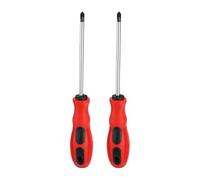 sourcing map 2 destornilladores Phillips PH2 de 125 mm de longitud 45#, destornilladores magnéticos de acero cruzado de grado industrial, herramienta de electricista con mango redondo antideslizante