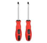 sourcing map 2 destornilladores ranurados SL5 de 75 mm de longitud, destornilladores magnéticos de acero 45# planos de grado industrial, herramienta de electricista con mango redondo antideslizante