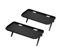 sourcing map 2 estantes superiores de TV, estantes de plástico ajustables de 11.8 x 4.9 pulgadas, soporte superior para monitor, estantes de ajuste universal con agujero para consola de juegos, color