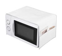 sourcing map 2 fundas de tela para microondas con bolsillos laterales de almacenamiento de 13 x 39 pulgadas, cubierta impermeable a prueba de polvo para microondas, protector de polvo para horno