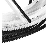 sourcing map 2 ojales en forma de U, se adaptan a 2 - 2,4 mm de grosor, protectores de borde afilado, ojales de cable dentados a presión para alambre eléctrico de acero, vidrio, plástico, madera