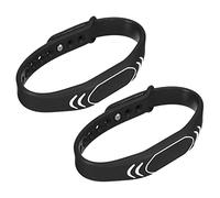 sourcing map 2 Paquetes RFID Pulseras Silicona Proximidad 13.56MHz Negro