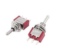 sourcing map 2 PC SPDT Encendido/Apagado/Encendido Tema 6 mm interruptor de palanca de 2 vías 3 posiciones retorno