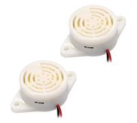 sourcing map 2 Pcs DC 3-24V Zumbador Electrónico Activo Sirena De Alarma Piezoeléctrica Continua 90dB