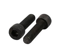 sourcing map 2 Pcs M8X30mm 12.9 Grado Tapa Del Zócalo Hexagonal Tornillo De Rosca De La Mano Izquierda Negro