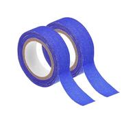 sourcing map 2 Rollos de Cinta Adhesiva de Tela de Gaffers Neon, 0.6 pulgadas x 16.5 pies Cinta que Brilla en la Oscuridad Cinta Adhesiva Fluorescente Luz Negra, Azul