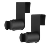 sourcing map 2 soportes de ducha de mano, soporte de cabezal de ducha de acero inoxidable, soporte de pared sin perforaciones, soporte de ducha para ducha de baño, color negro
